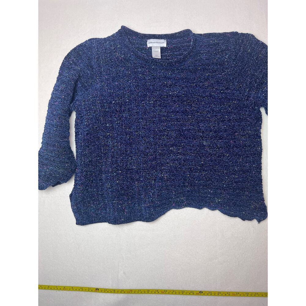 Alfred Dunner Women's Blue Speckled Long Sleeve Chunky Sweater Size Large